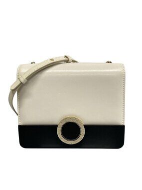 Bvlgari Shoulder Bag White Chain Leather